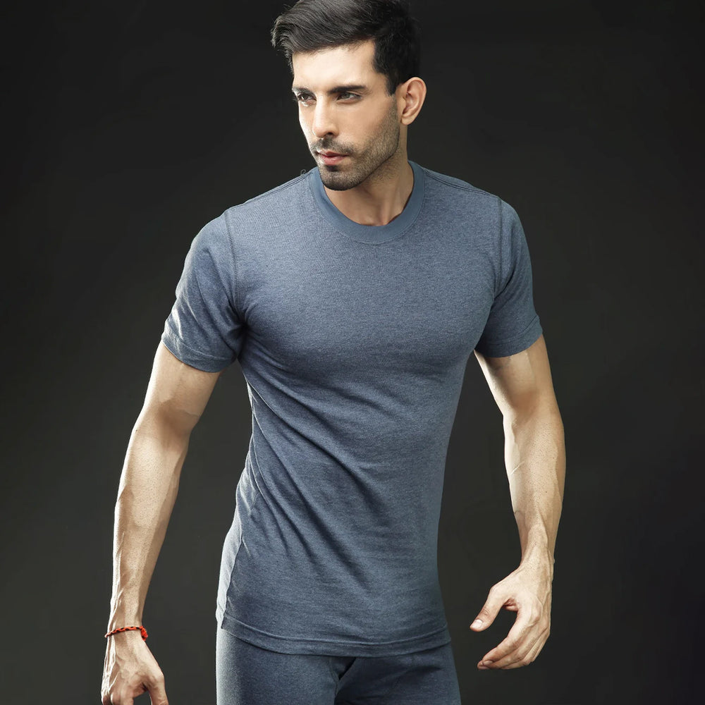 Basic inner Light BLue Round Neck Tee
