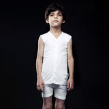 Open Vest White for Boys (Pack of 1)