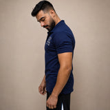 Navy Embroidered Polo by ADAM – Look Sharp Daily