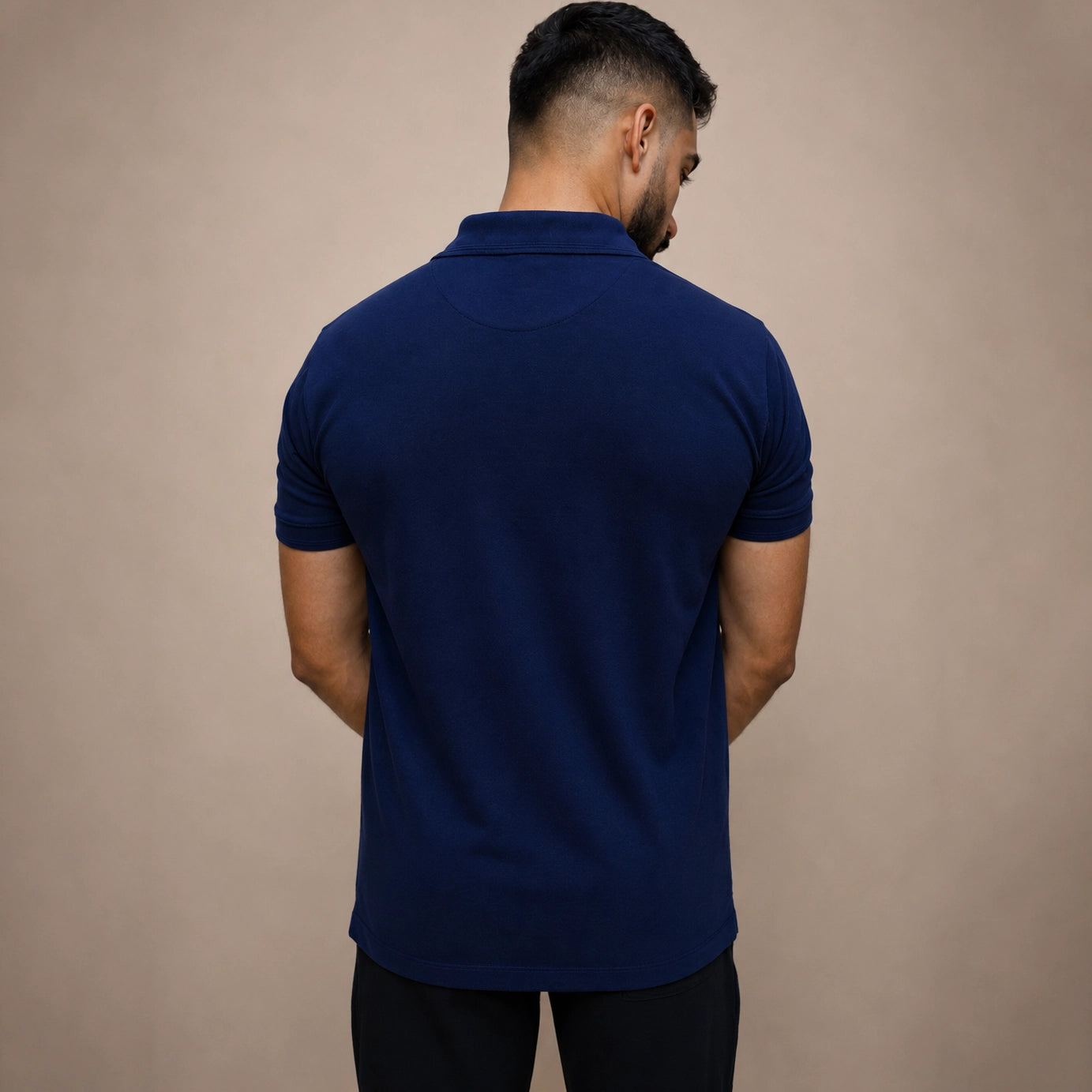 Navy Embroidered Polo by ADAM – Look Sharp Daily