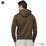 KANGRO POCKET PULLOVER OLIVE HOODIE