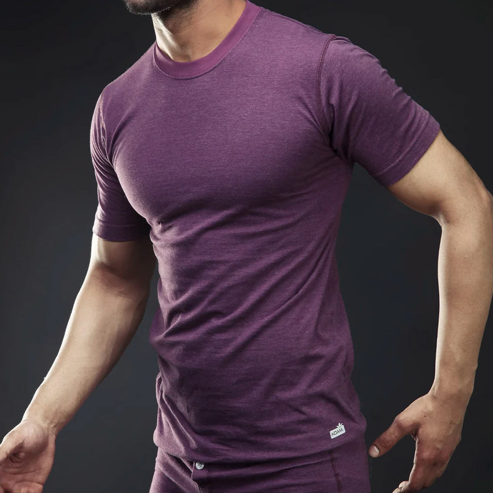 Basic inner Plum Round Neck Tee