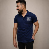 Navy Embroidered Polo by ADAM – Look Sharp Daily