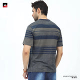 TEXTURED STRIPED TEE SHIRT