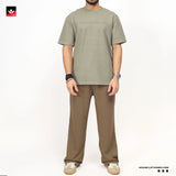 WAFFLE KNIT TEXTURED GRAPHIC TEE SHIRT