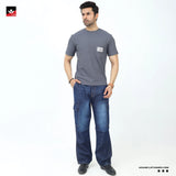WAFFLE KNIT TEXTURED SKY TEE SHIRT