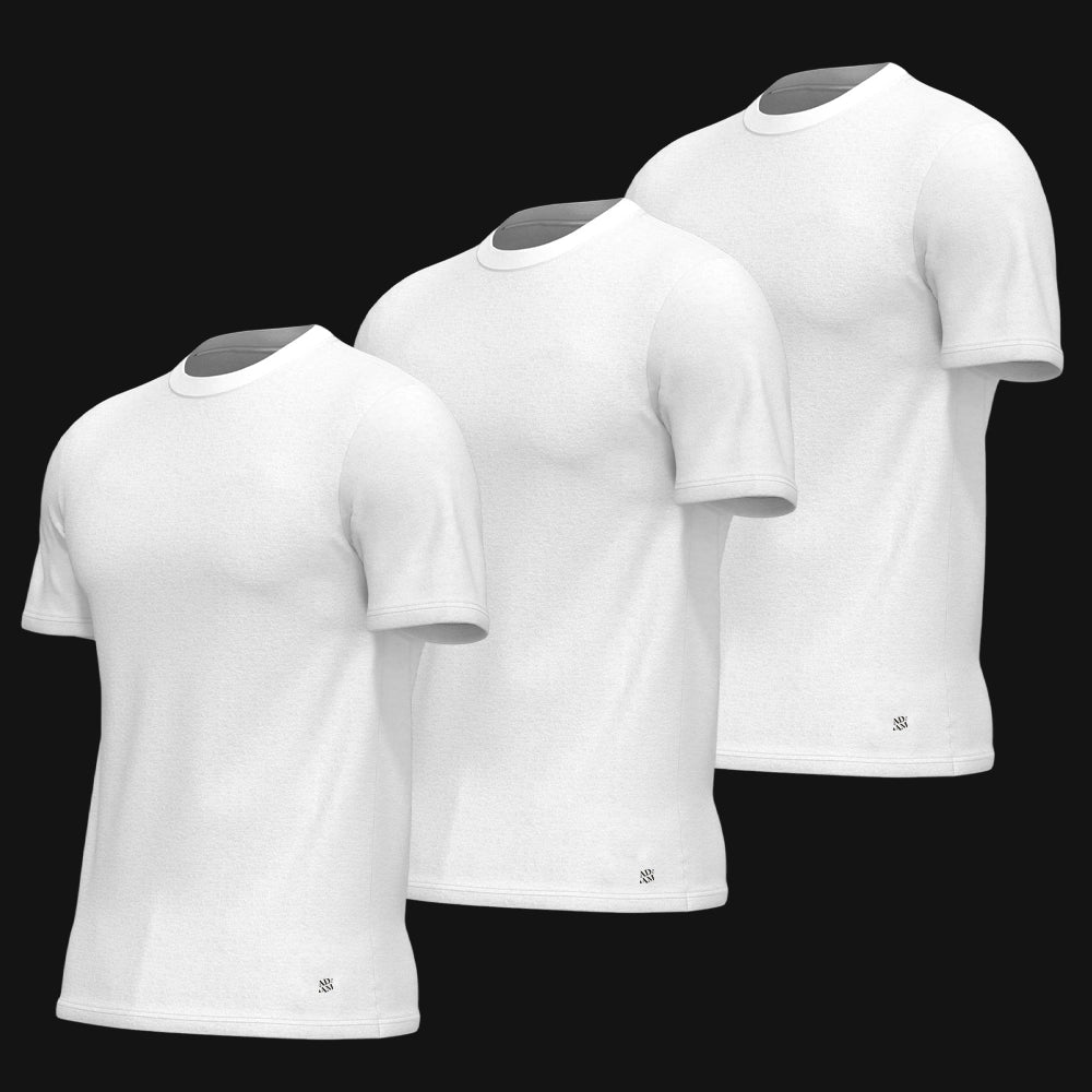 ADAM XXXXL Round Neck Tee back view showing ribbed neckline detail