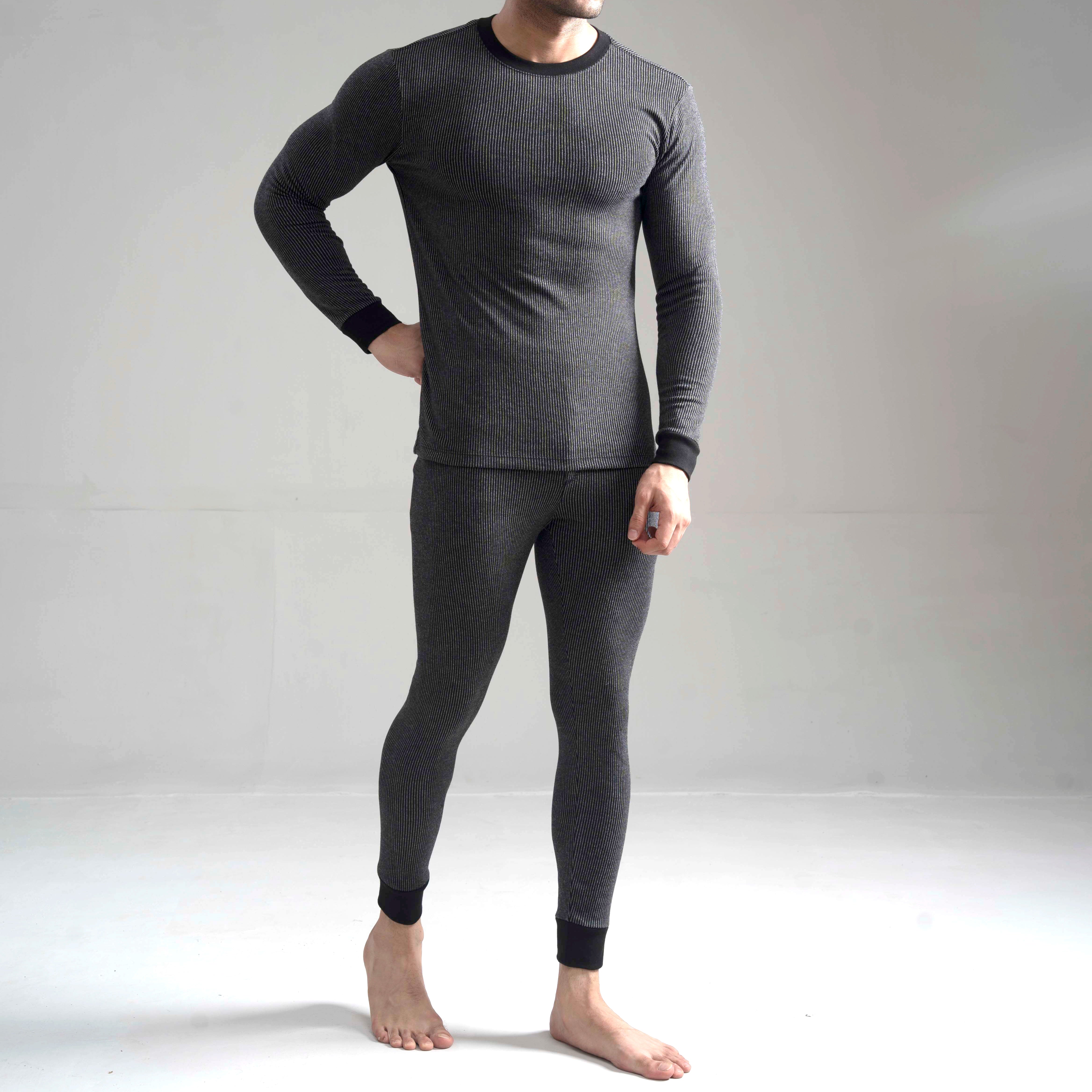 Men's Black Warmer Suit Crew Neck – Winter Ready | ADAM