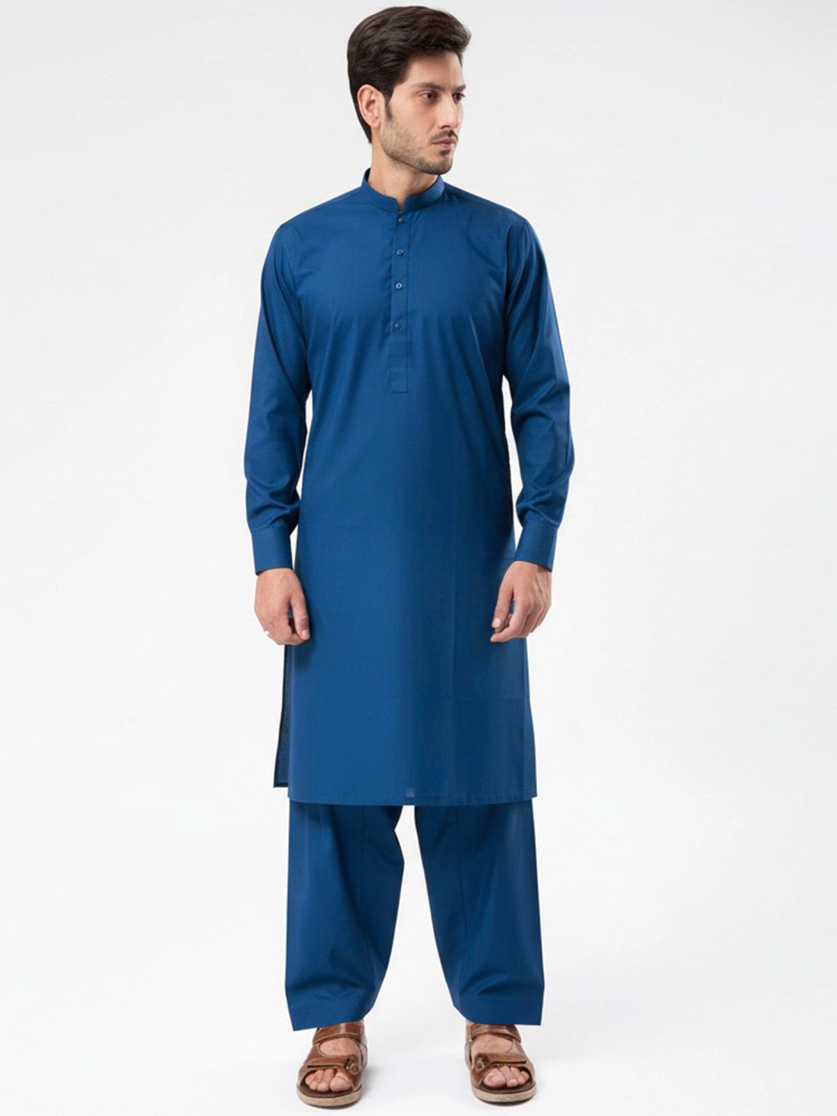 ADAM SHALWAR SUIT BLUE FRONT