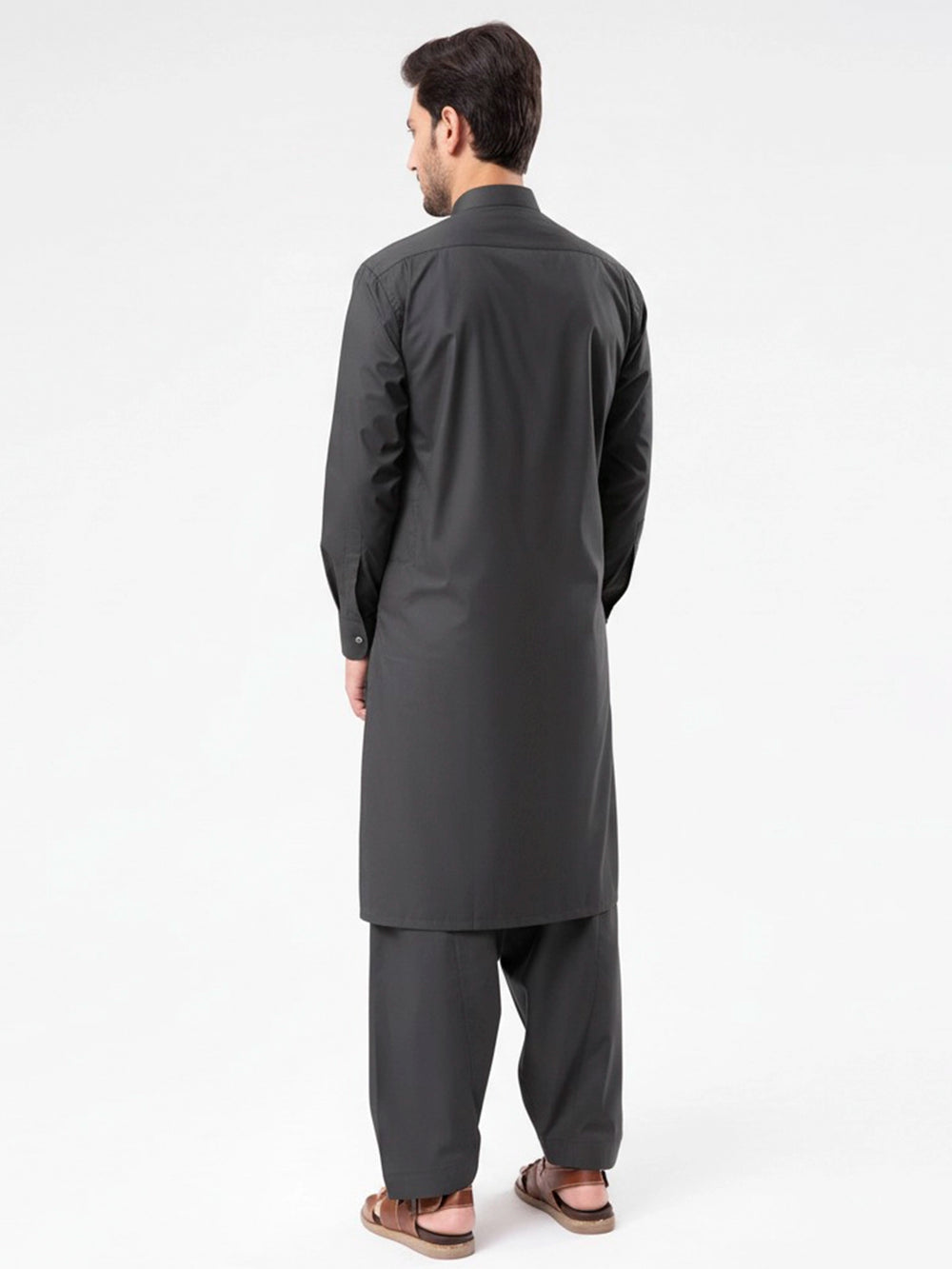 SHALWAR SUIT DARK GREY BACK