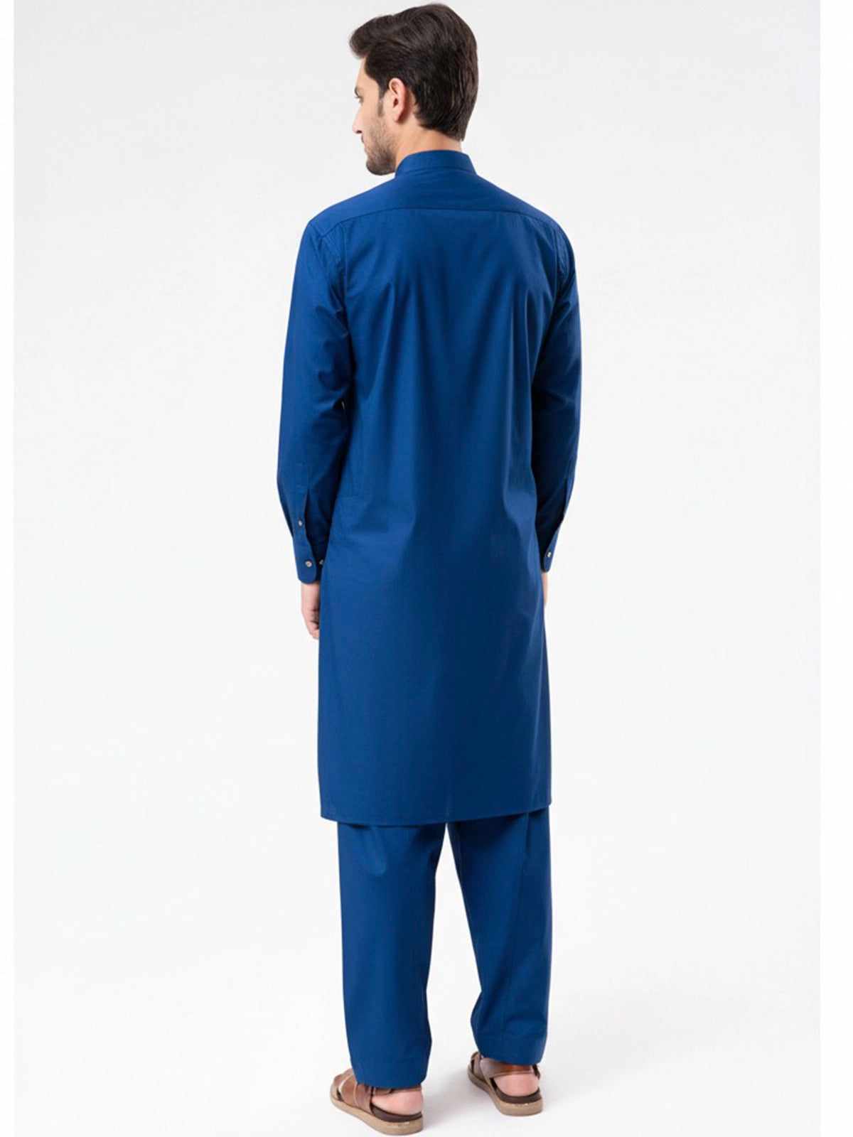 ADAM SHALWAR SUIT BLUE BACK