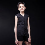 Open Vest Black for Boys (Pack of 1)