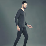 Stripe Black Warmer Suit for men Crew Neck(Pack of 1)