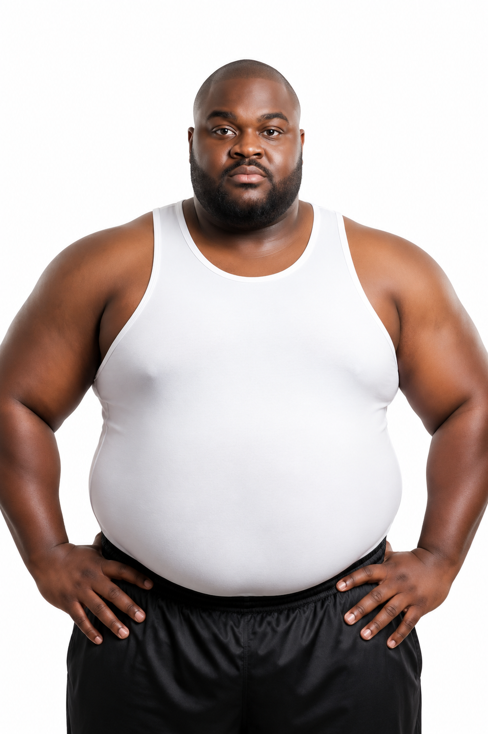 XXXXL White Vest for Men Pack of 3 – Front View Cotton Basic Wear
