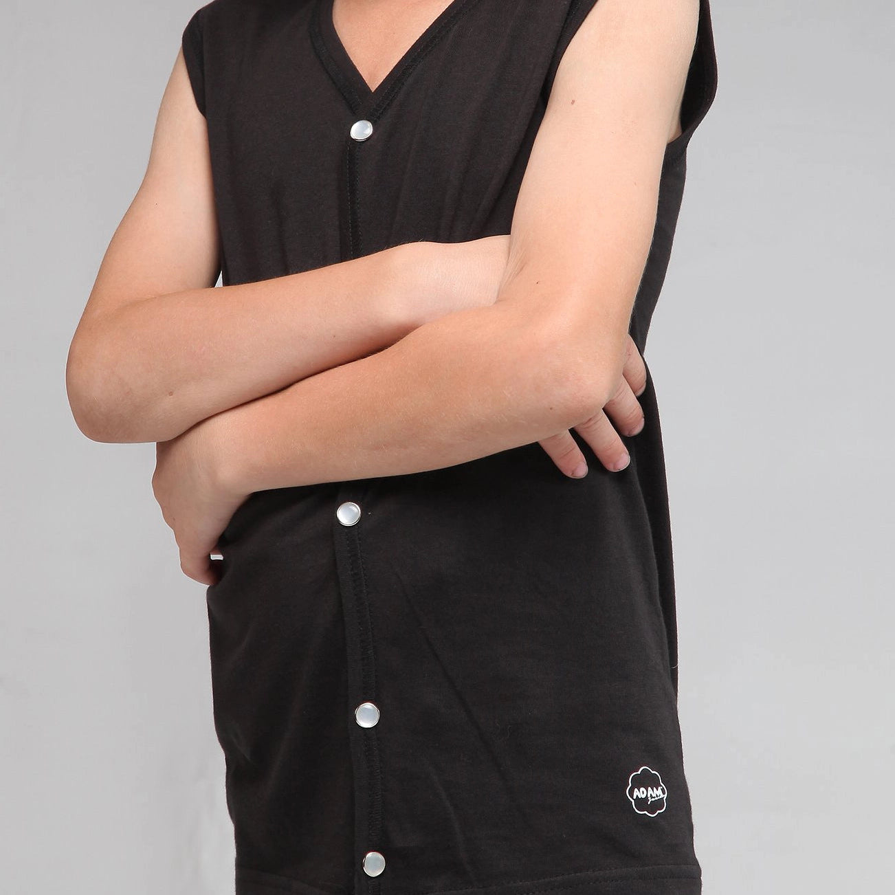 Open Vest Black for Boys (Pack of 1)