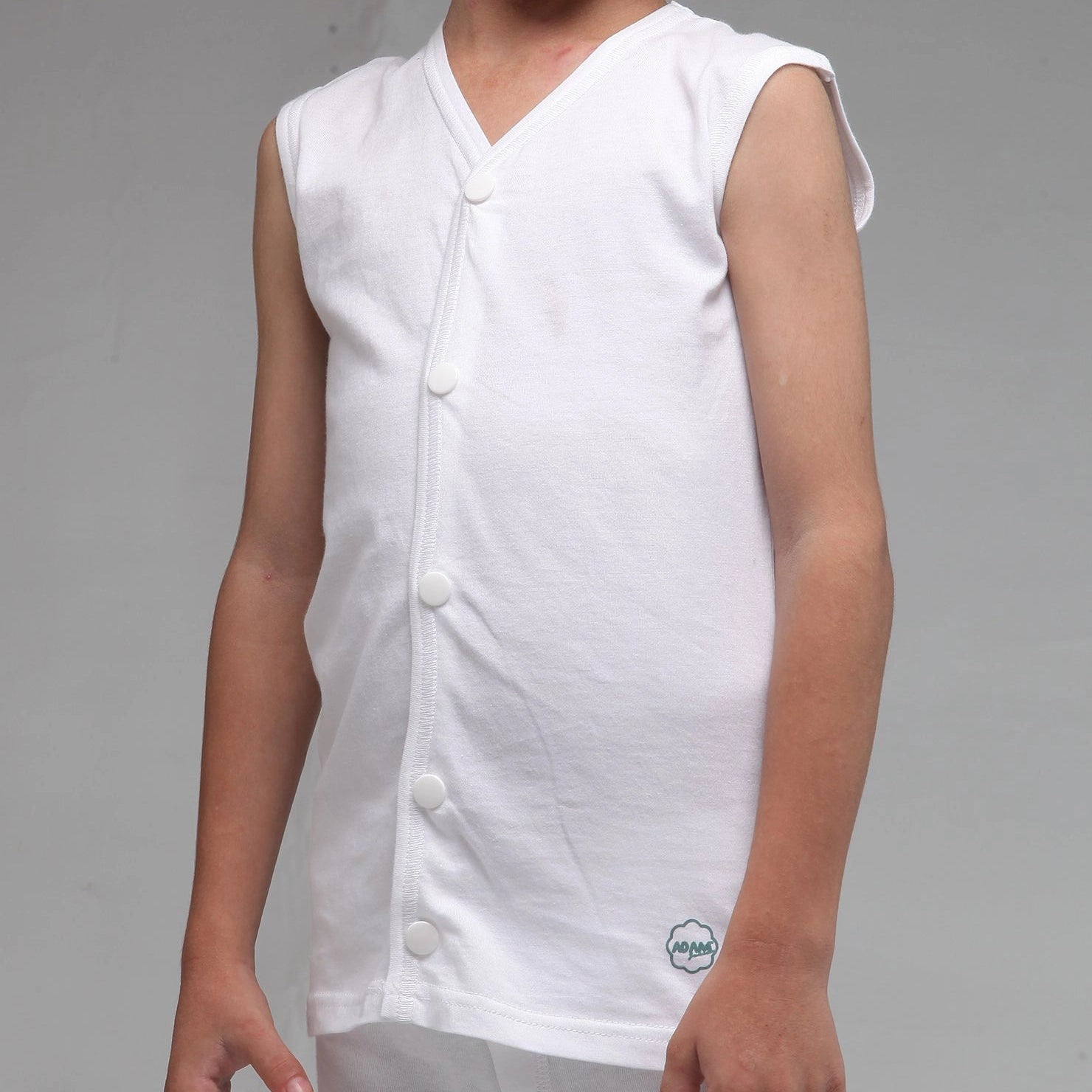 Open Vest White for Boys (Pack of 1)