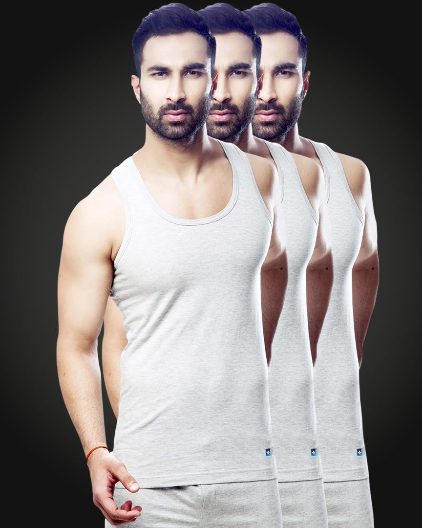Grey Vest for men (Pack of 3)