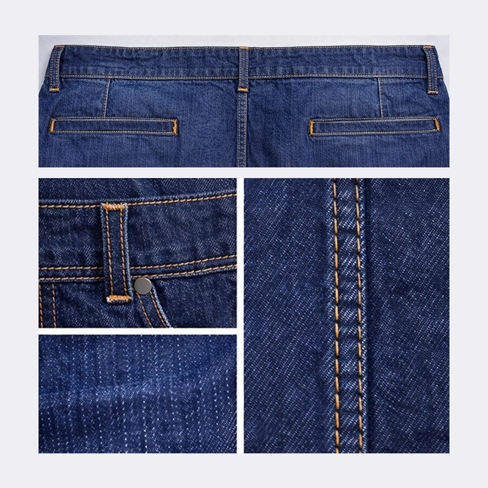Dark blue denim jeans detail, pocket and seam stitching close-up — Jeans3_a