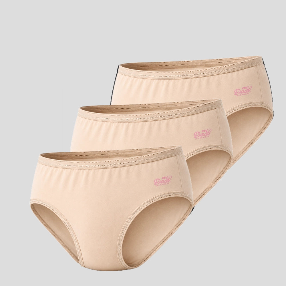 Skin underwear for women in soft cotton, front view, seamless waistband