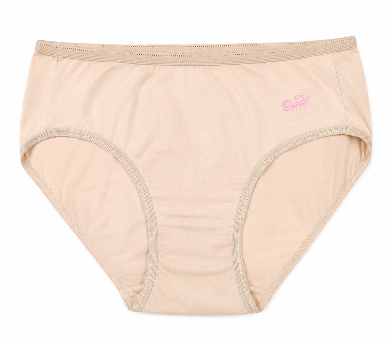 Skin underwear for women in soft cotton, front view, seamless waistband