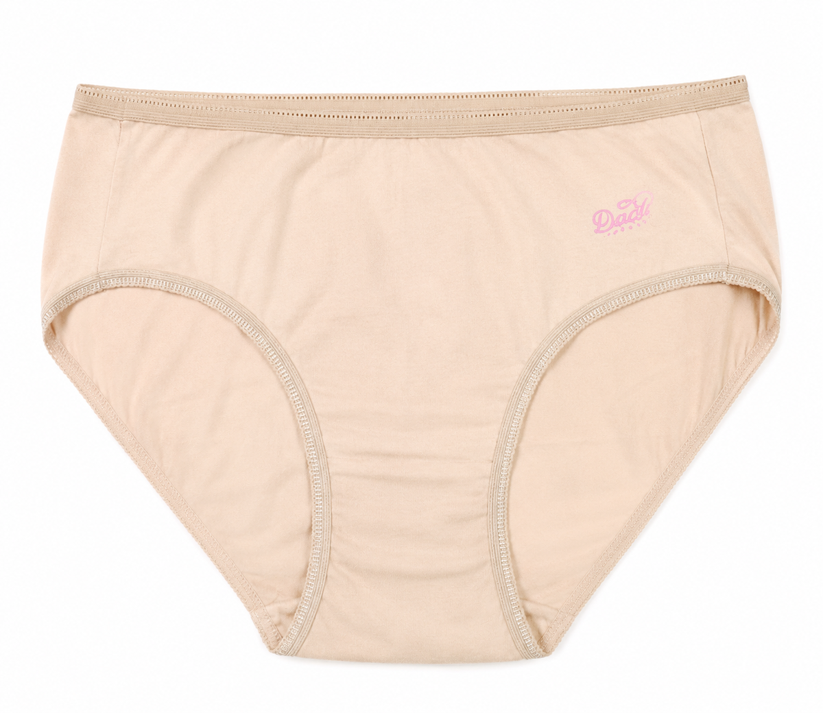 Skin underwear for women in soft cotton, front view, seamless waistband