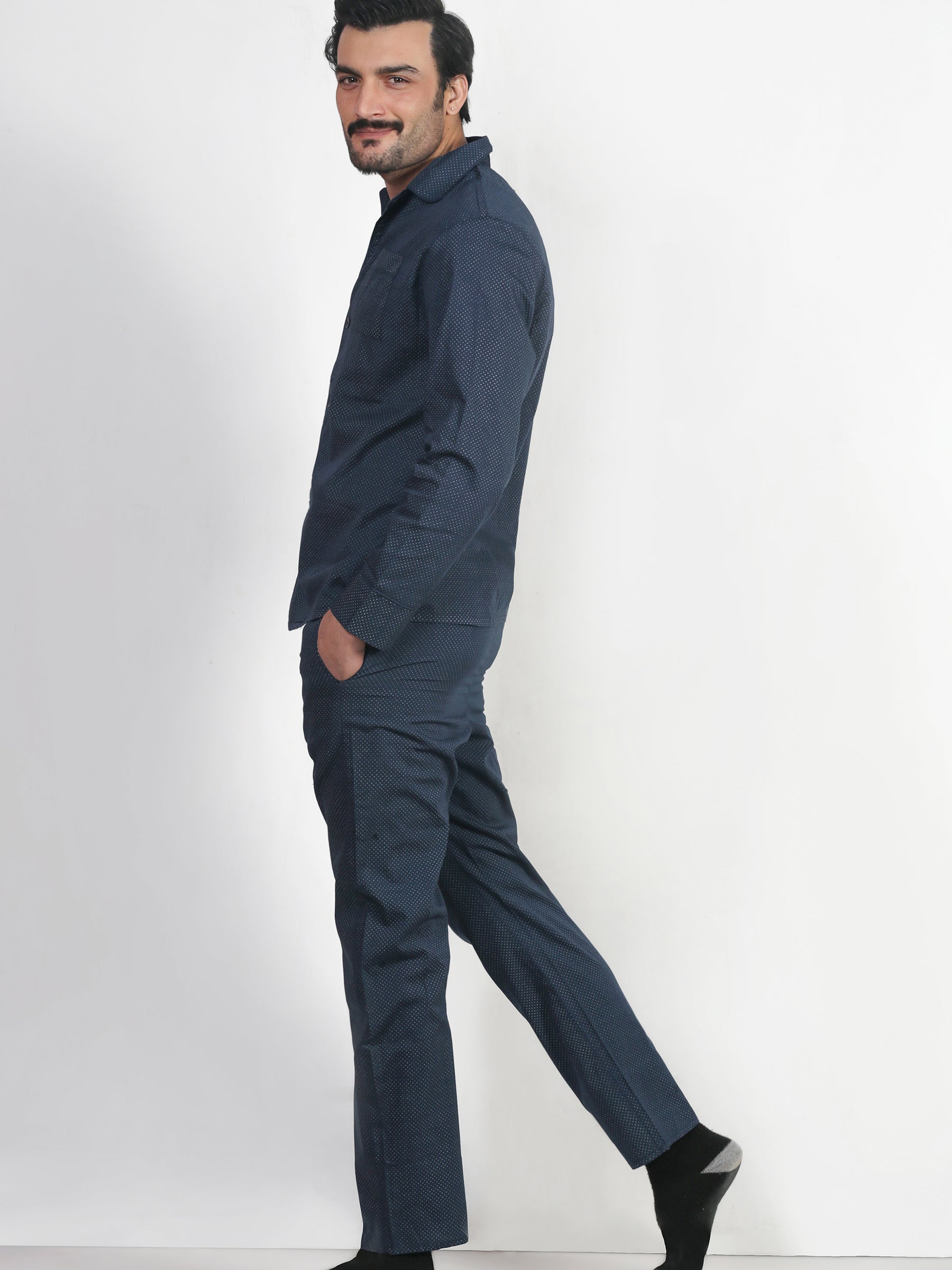 Night Suit for men (Pack of 1) BLACK, MEN, men undergarments, Night Suit - Adam Clothing