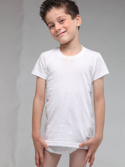 T-Shirt White for Boys (Pack of 1) Junior, T-shirt - Adam Clothing
