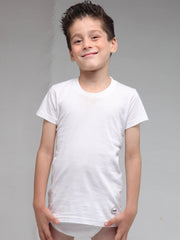 T-Shirt White for Boys (Pack of 1) Junior, T-shirt - Adam Clothing