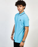 TIPPING COLLAR LOGO SKY POLO MEN, Polo, POLO SHIRT, SUMMER  - Adam Clothing