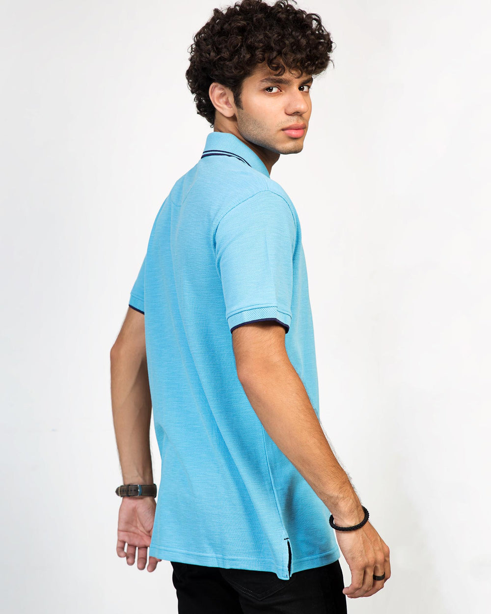 TIPPING COLLAR LOGO SKY POLO MEN, Polo, POLO SHIRT, SUMMER - Adam Clothing
