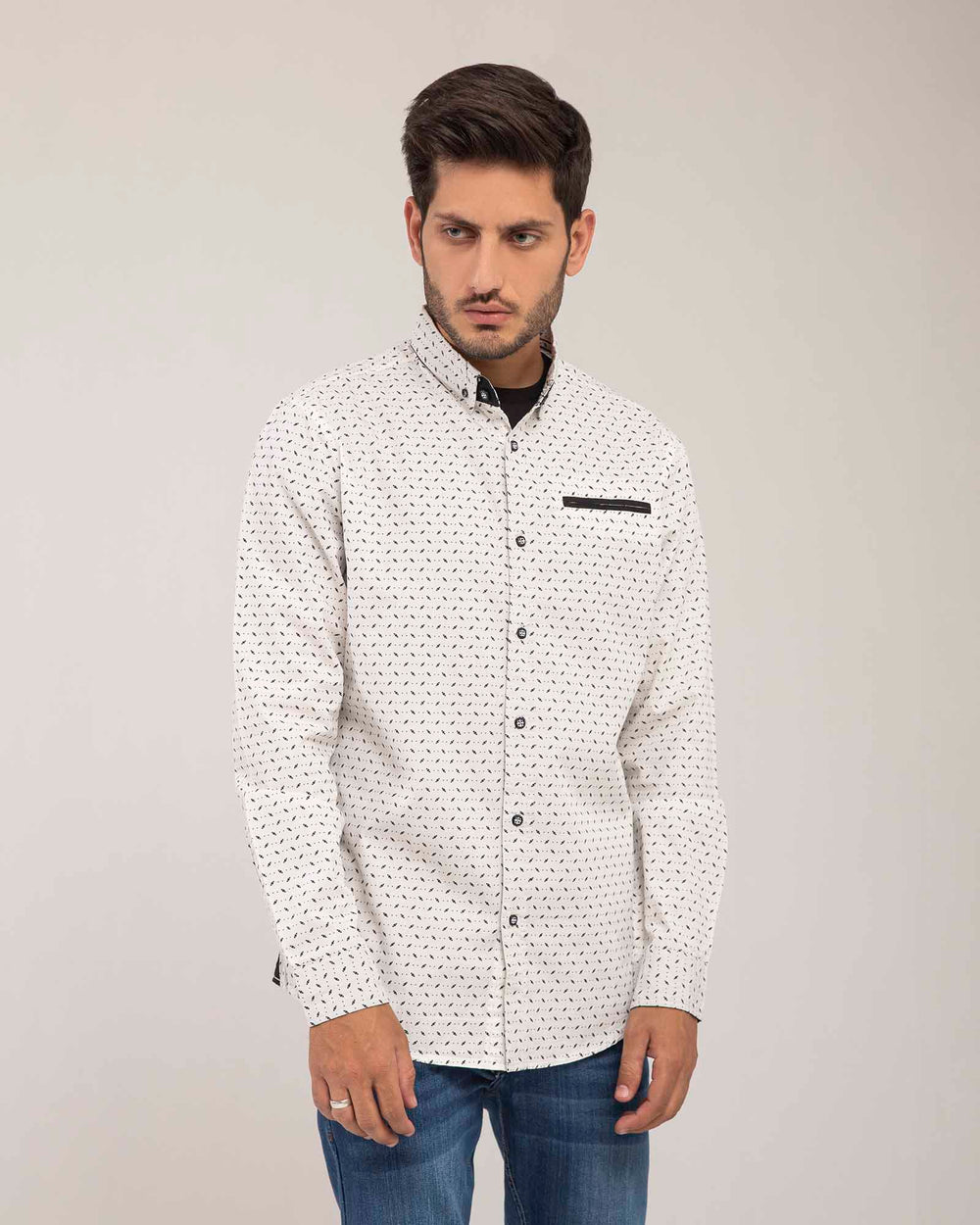MEN CASUAL PRINTED SHIRT CASUAL SHIRT, COTTON, GARMENTS 19, Male, MEN, SUMMER 2026 - Adam Clothing