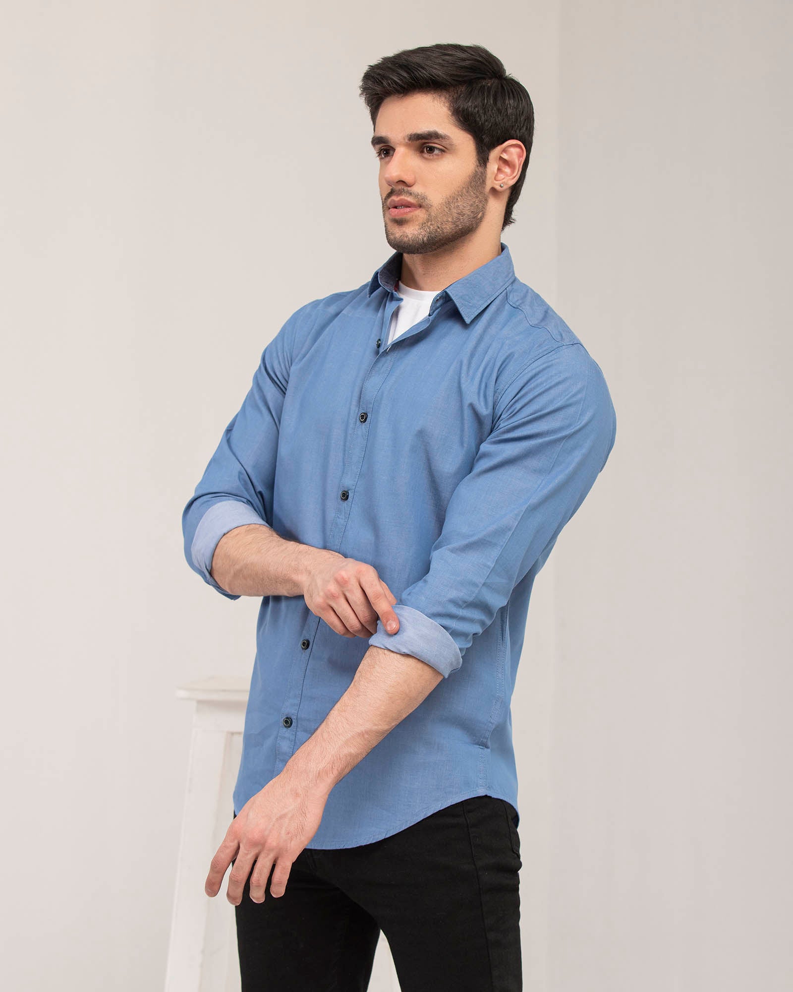 Blue Dress Shirt for Men — Rs.2,093 (Was Rs.2,990) – Adam Clothing
