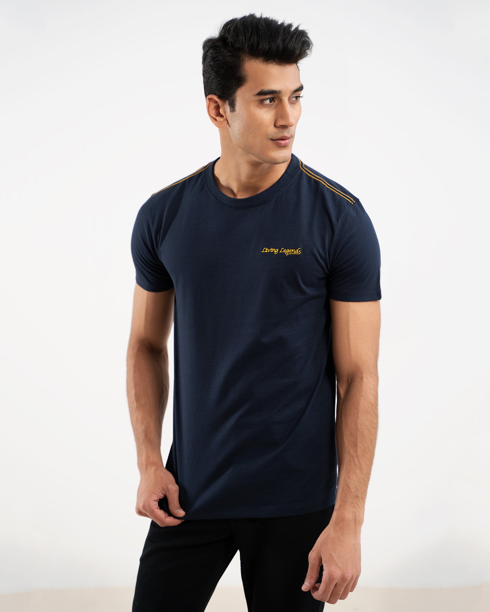 Navy Blue T shirt | living legend embroidery t shirt | menwear