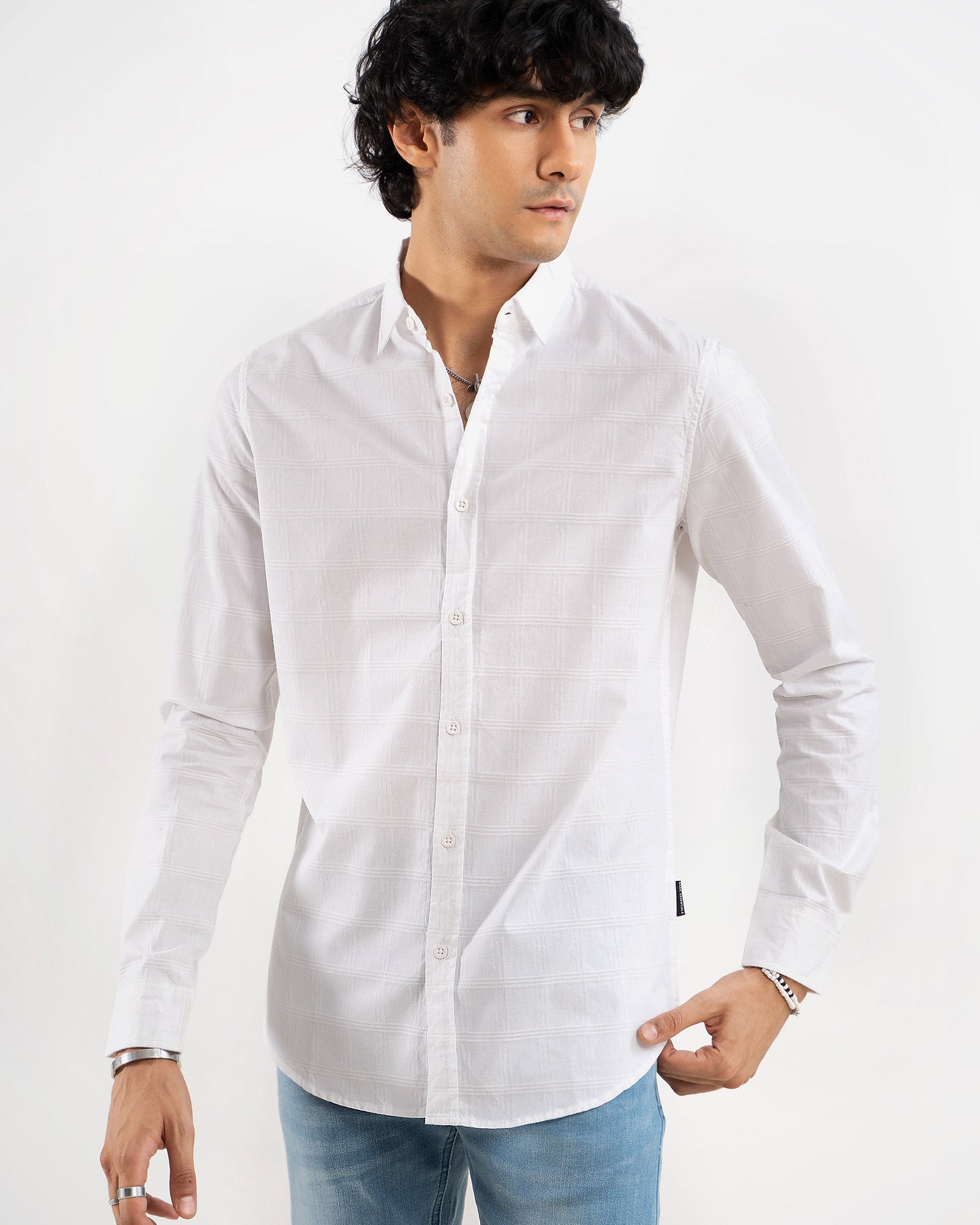 White Casual Shirt for Men