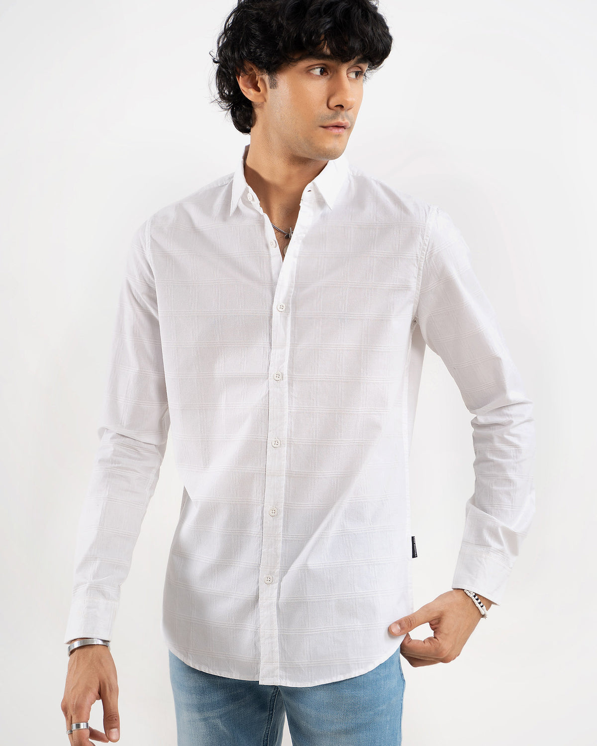 White Casual Shirt for Men