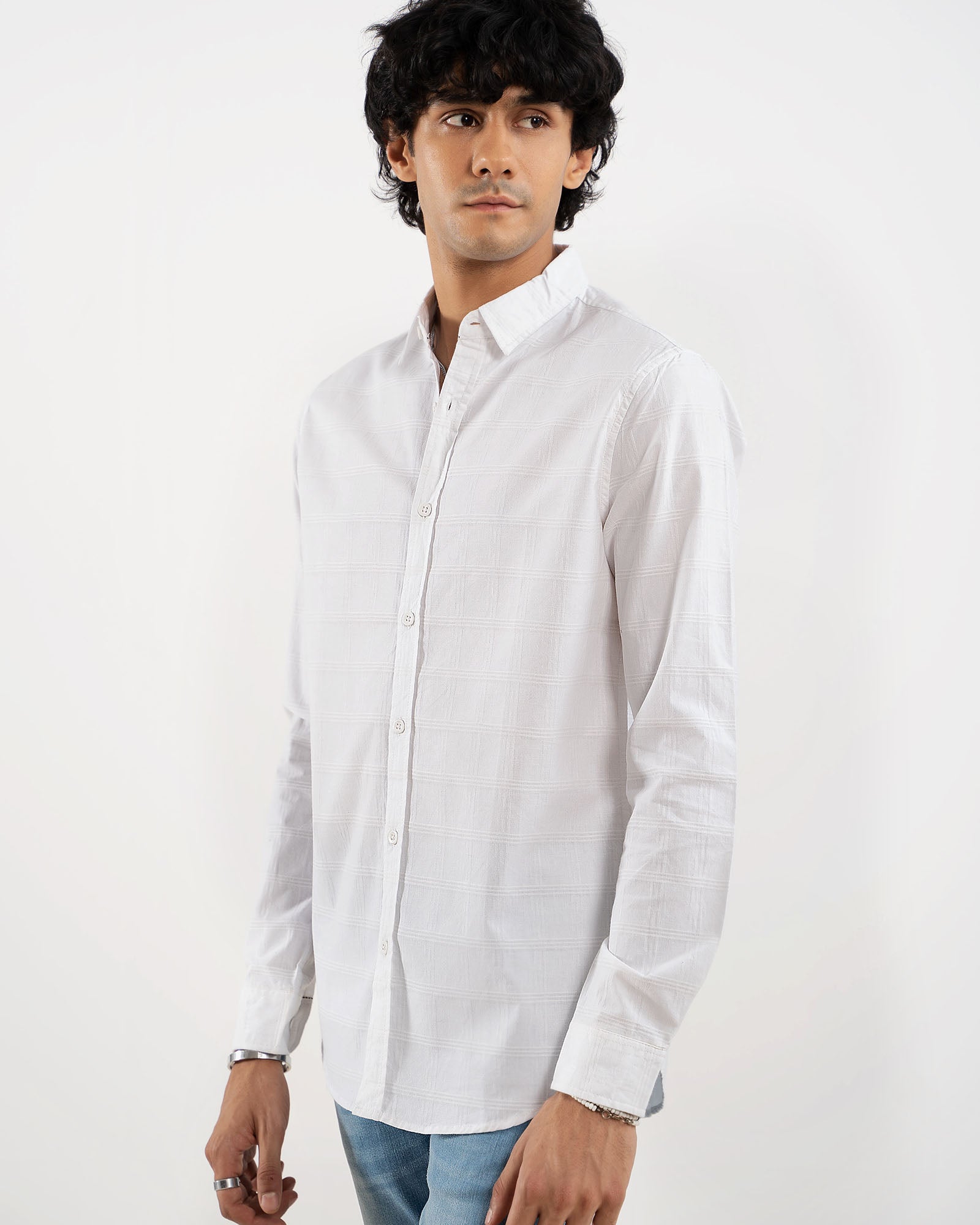 White Casual Shirt for Men