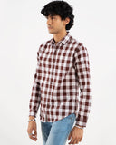 Brown Check Shirt for Men