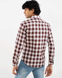 Brown Check Shirt for Men