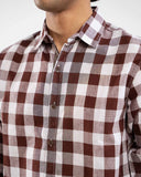 Brown Check Shirt for Men