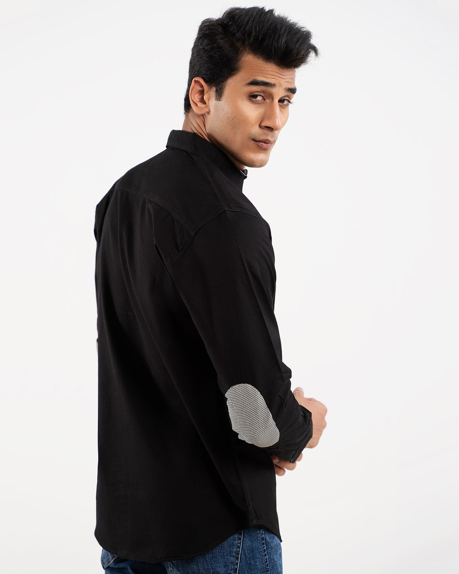 Schambary Black Casual Shirt for Men