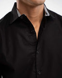 Schambary Black Casual Shirt for Men