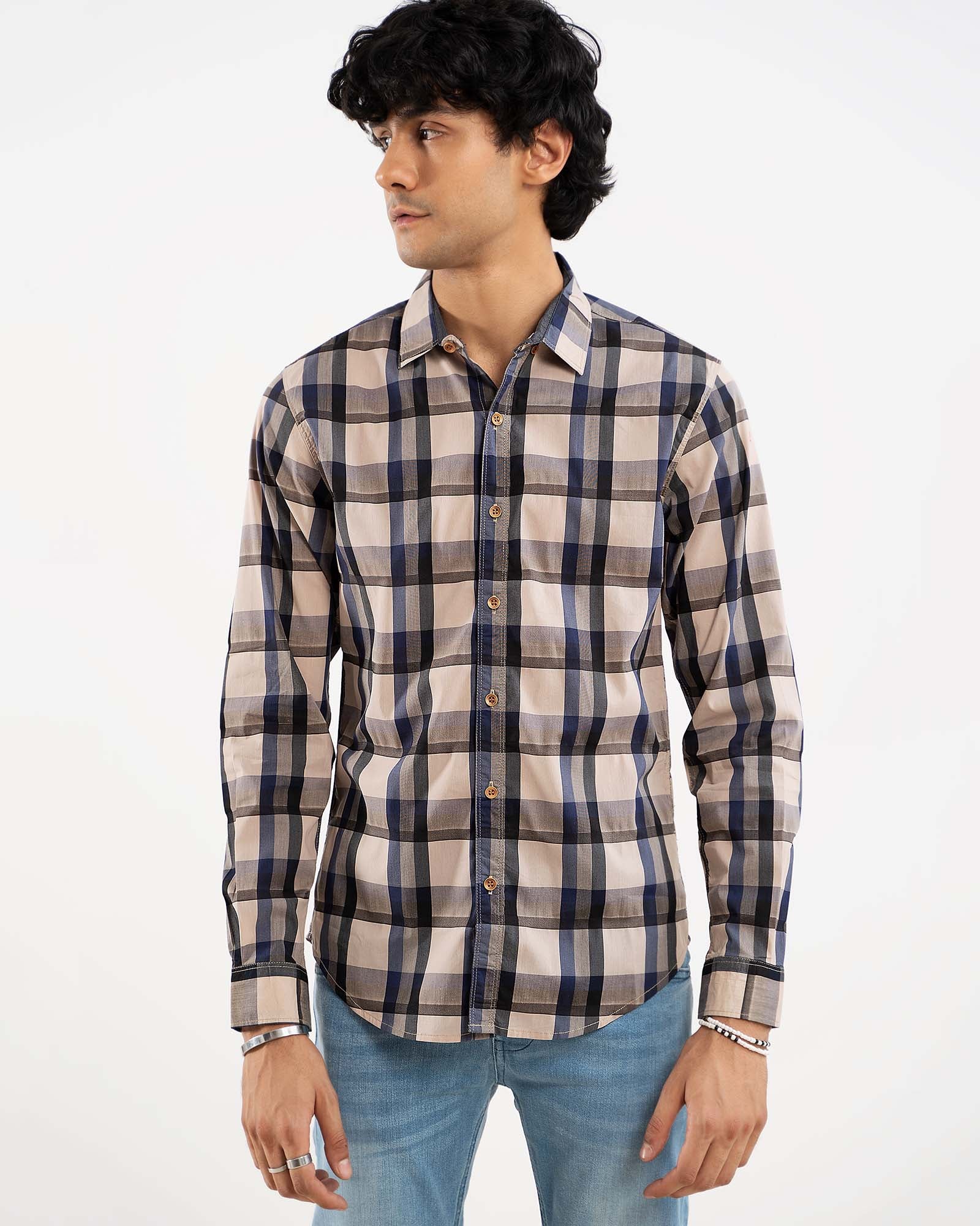 Multi Color Check Shirt for Men
