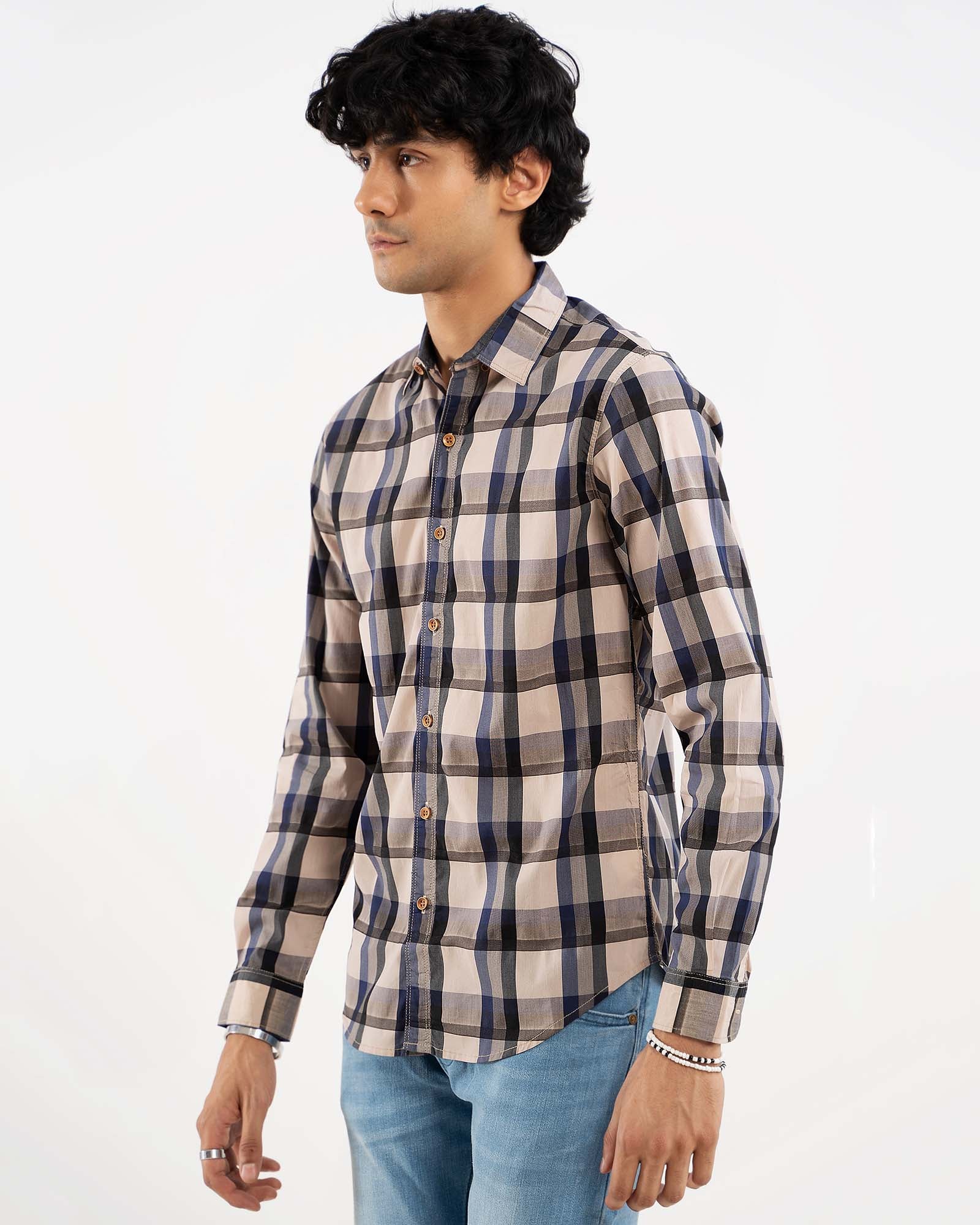 Multi Color Check Shirt for Men
