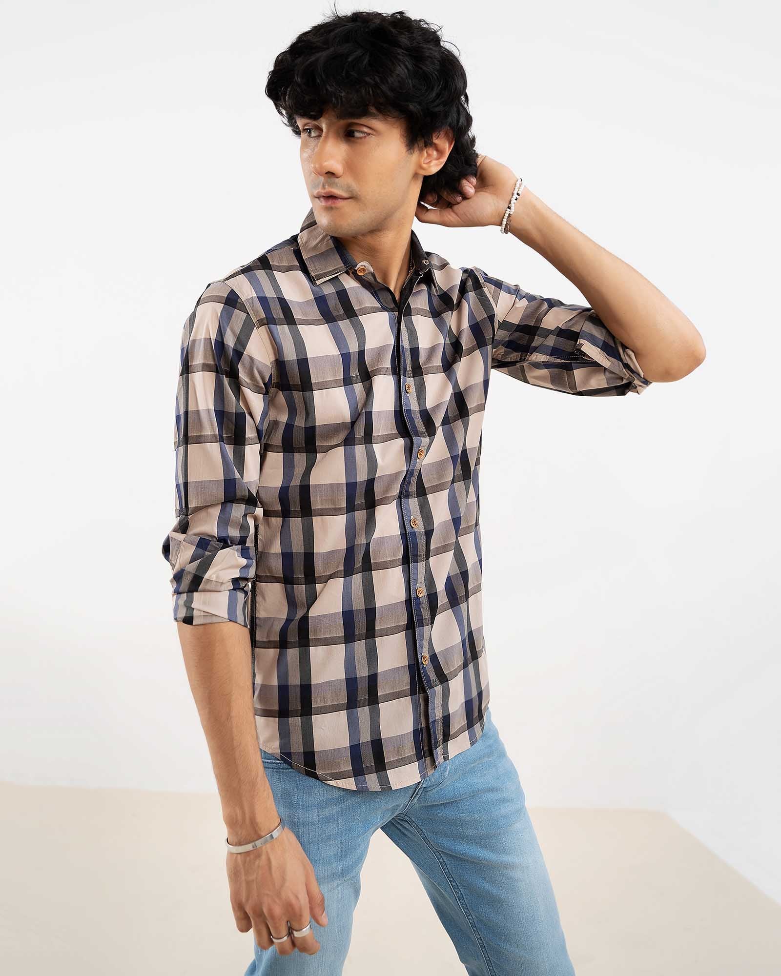 Multi Color Check Shirt for Men
