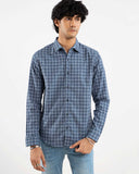 Blue Check Casual Shirt for Men