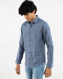 Blue Check Casual Shirt for Men