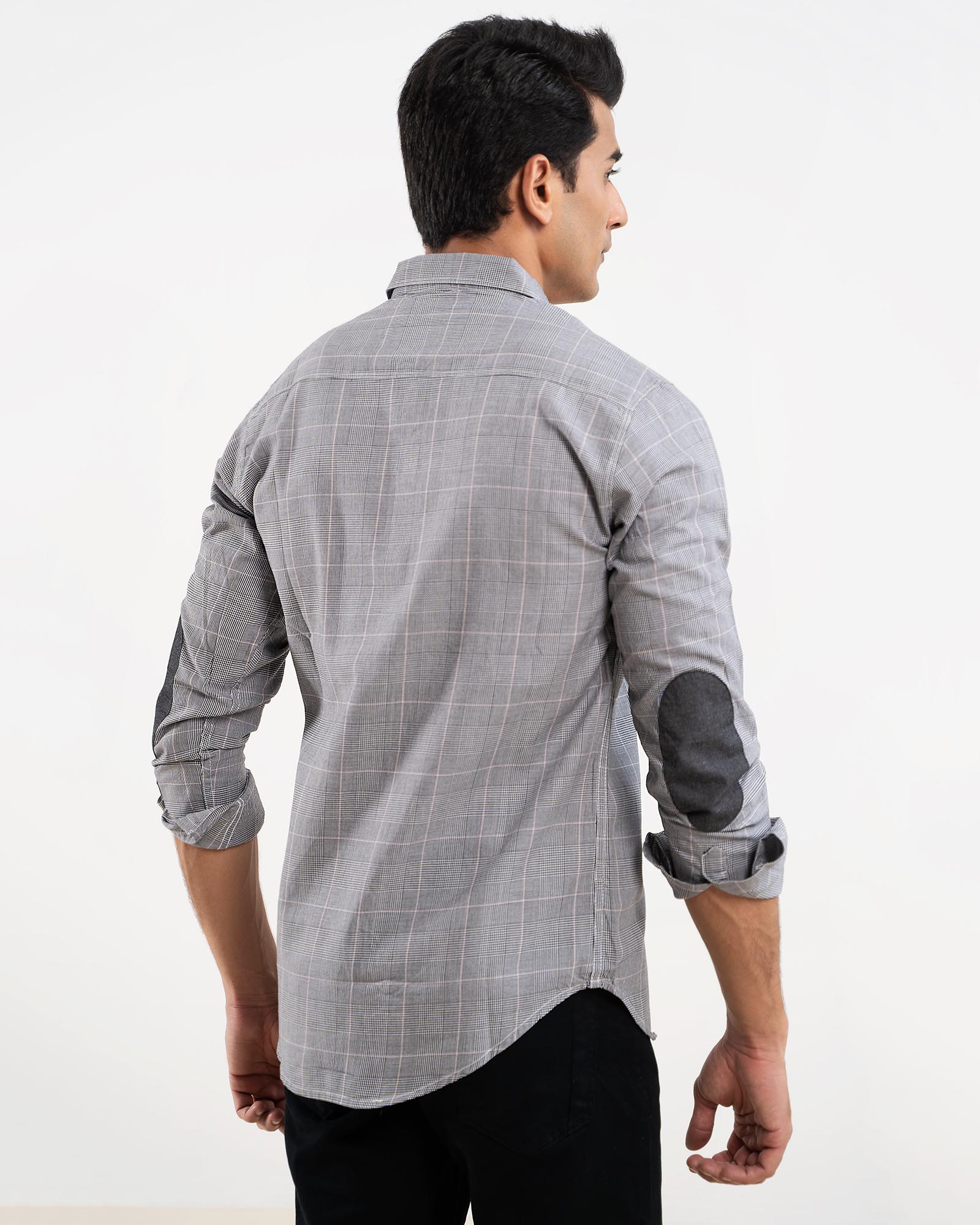 Grey Check Shirt for Men