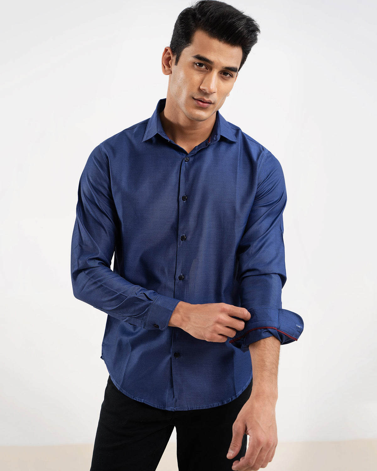 Schambary Royal Blue Casual Shirt for Men