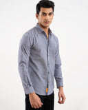 Polka dot Grey Casual Shirt for Men
