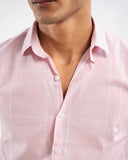Light Pink Check Shirt for Men
